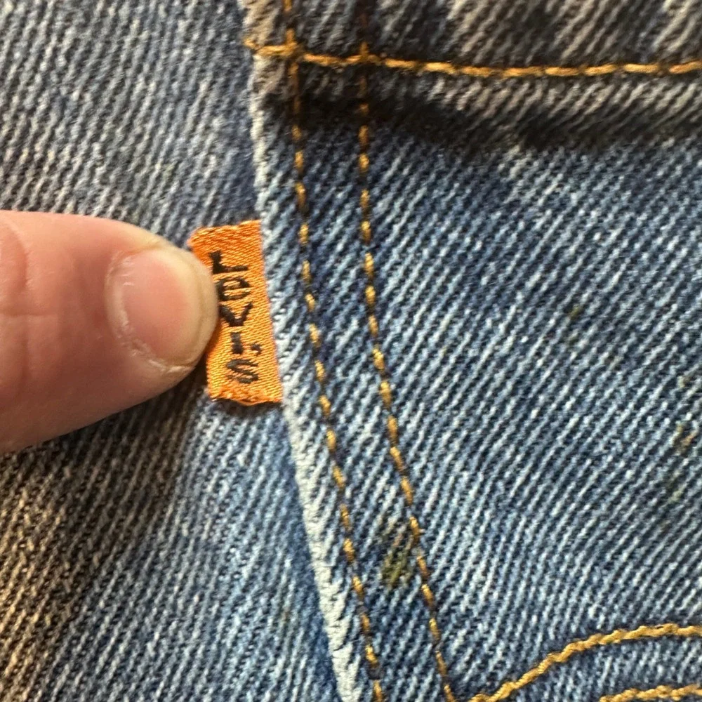Vintage Levi's 506 Shorts Mens 38 Blue Orange Tab Denim Cut‎ Off Jorts 90s Y2K
